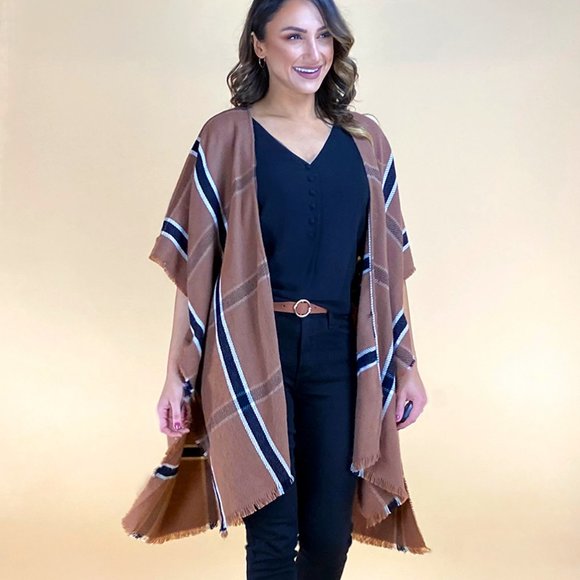 NWT Camel Brown Kimono - Picture 2 of 4